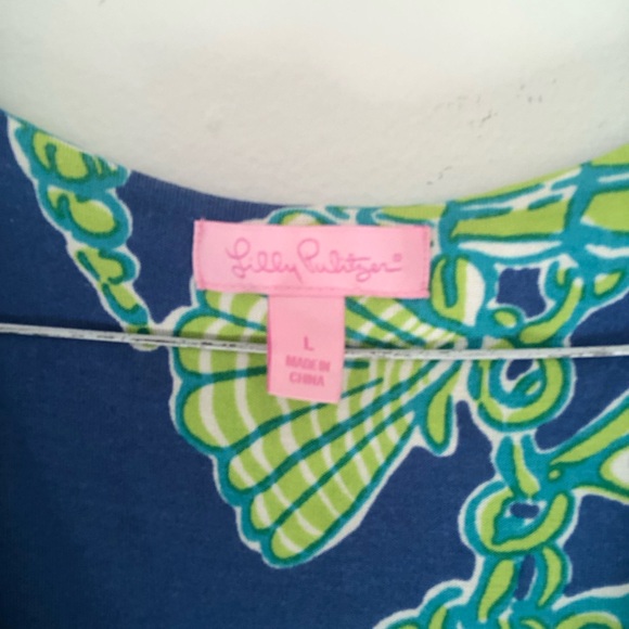 Lilly Pulitzer Clare Ruffle Sleeveless Mini Dress in Fallin in Love Blue Large - Picture 3 of 16